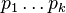 p_{1}\dots p_{k}